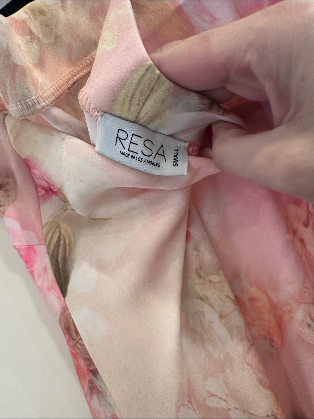 RESA Pink and Peach Floral Strapless Dress - Picture 2 of 4